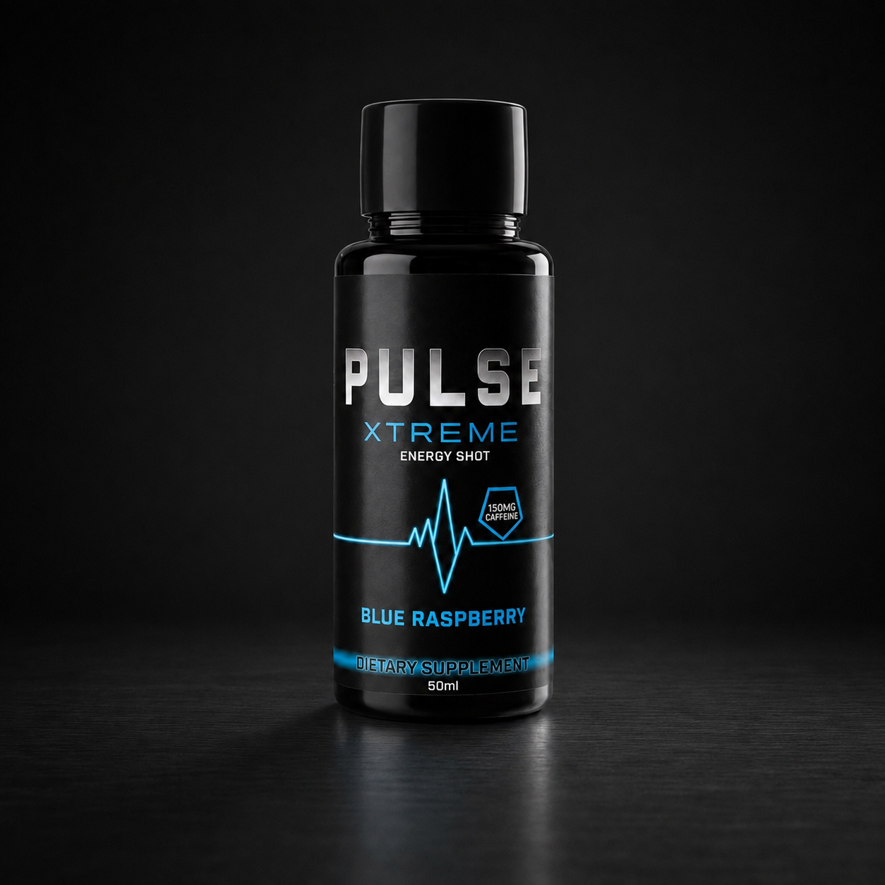 Pulse Xtreme Blue Raspberry 50 mL energy shot bottle